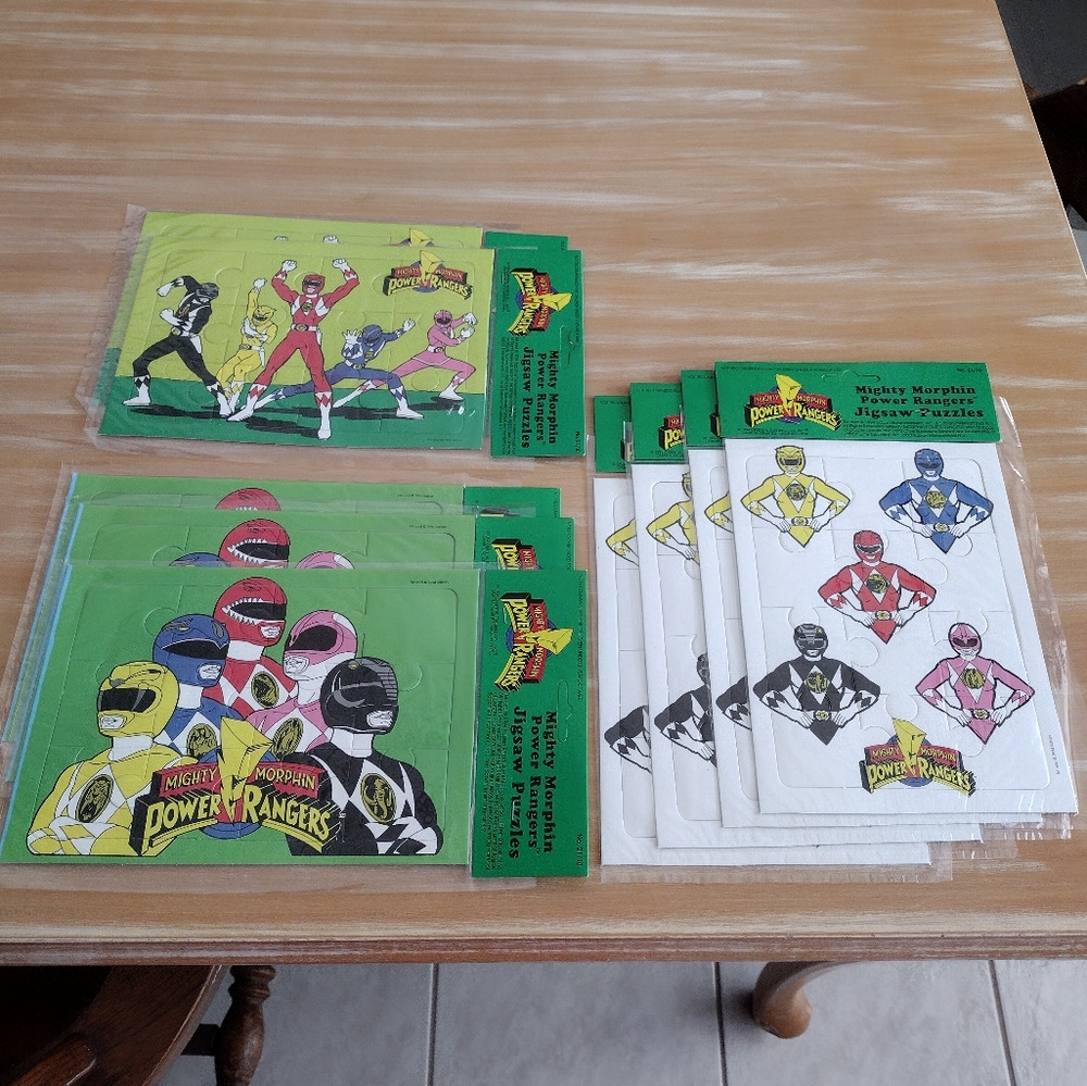 1994 Mighty Morphin Power Rangers 9 Jigsaw Puzzles In Packages